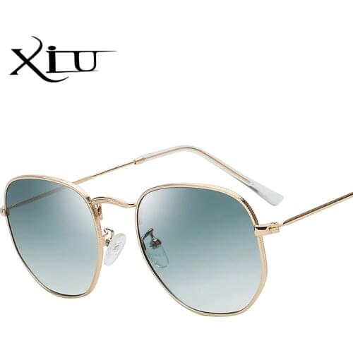 XIU Vintage Brand Designer Square Sunglasses Women Men Brand Designe Retro Driving Mirror Sun Glasses Female Male