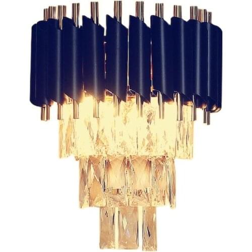 Modern Nordic Holiday E14 Led Crystal Wall Lamp Aisle Lights Hotel Decoration Lighting Wall Lights for Living Room Bedroom Foyer