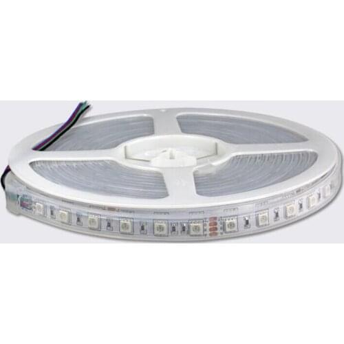 RGB color DC24V LED strip 5050 SMD flexible light 60LED/m,5m 300LED,waterproof silicon tube;IP66