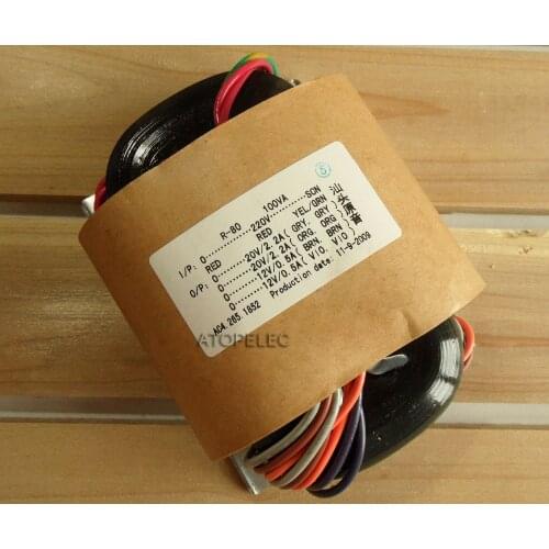 220V 100W R-Core Transformer 20V+20V 12V+12V for Audio Amplifier Preamps AMP R Core