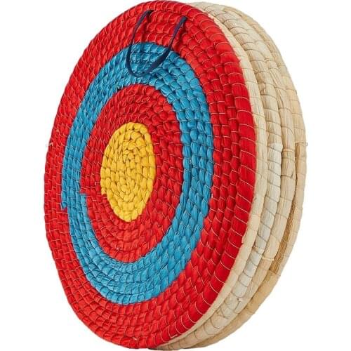 3 Layers 20 inch Traditional Solid Straw Archery Target 2.2 inch Thickness Hand-Made Arrows Target for Outdoor Shooting Practice