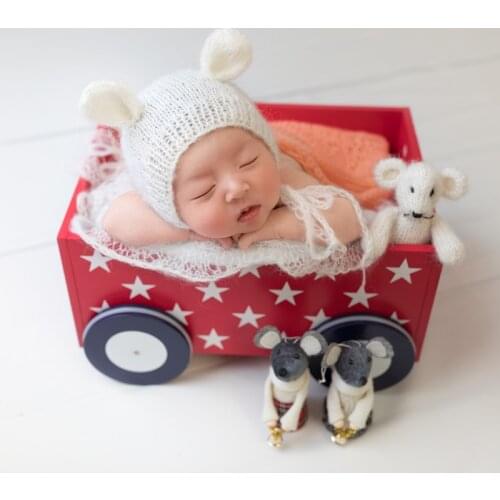 Vintage wooden prop baby carriage newborn photography props wood stain props baby girl sitter basket photography backdrop