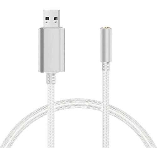 USB to 3.5mm Audio Cable Drive Free External Sound Card External Headset Speaker Microphone Conversion Cable
