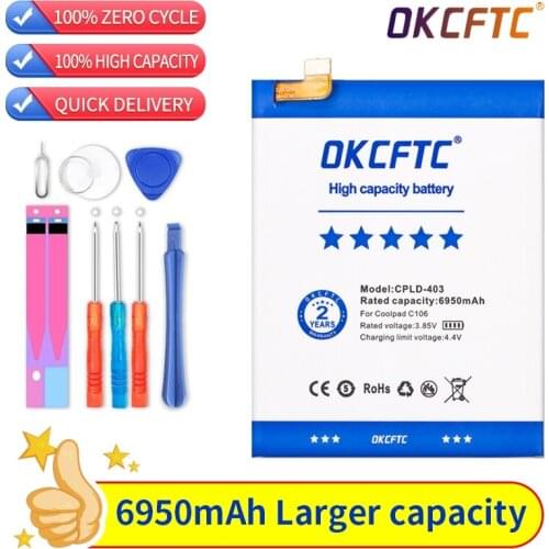 High Quality CPLD-403 6950mAh Battery For Letv LeEco Coolpad Cool1 Cool 1 Dual C106 C106-7 C106-9 Batteries