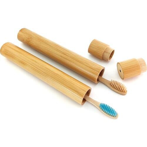 Natural Bamboo Toothbrush Soft Fibre eco-friendly Wood Toothbrush Bamboo Handle Toothbrush with Bamboo tube
