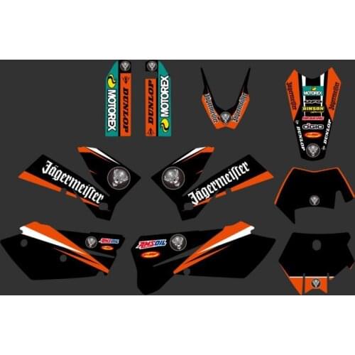 0267 Orange &White NEW TEAM GRAPHICS WITH MATCHING BACKGROUNDS FIT FOR SXF MXC SX EXC Series 2005 2006 2007