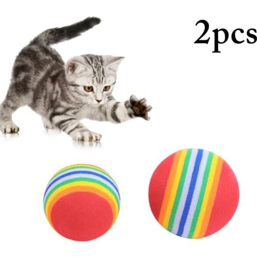 2PCS Legendog Cat Ball Toys EVA Kitten Chew Toys Dog Ball Toys Puppy Chew Toys Training Toys Interactive Toys Pet Funny Toy