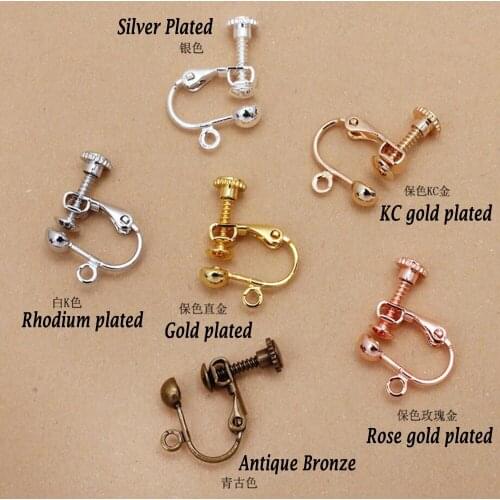200pcs U-shaped ear bone pierced earrings earrings spiral copper ear clips