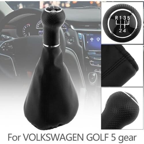 5 Speed Plastic+PU Leather Car Manual Gear Shift Handball with Dust Cover fit for VW/Golf MK4/Bora/POLO/SEAT CORDOBA INCA IBIZA