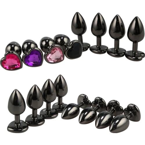 S/M Anal Beads Crystal Jewelry Love Butt Plug Stimulator Sex Toys Dildo Stainless Steel Anal Plug For Gay Couple anal plug