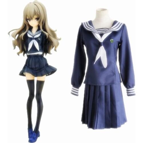 Anime Toradora Cosplay Costumes Taiga Aisaka Cosplay Costume Sailor School Uniforms Halloween Party Women Cosplay Costume
