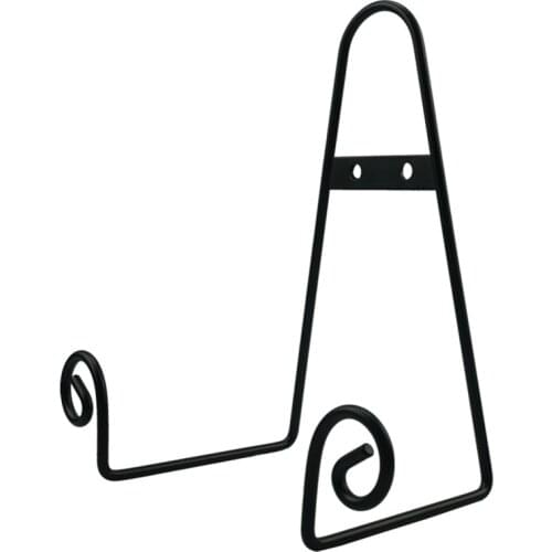 Black Metal wall Mount Display Easel Plate Hanger Vertical Plate Stand Holders Picture frame Stand for Wall