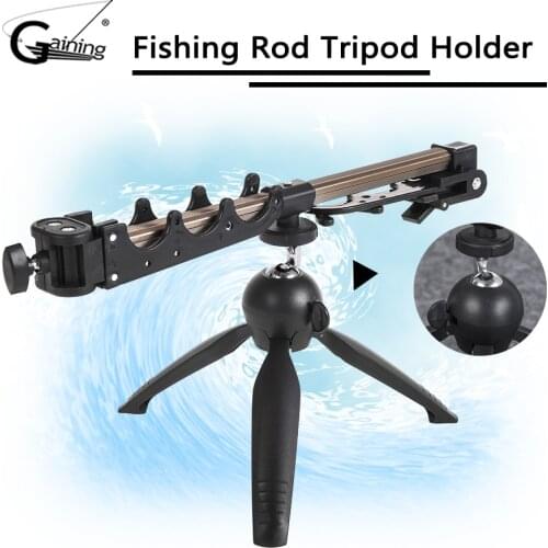 For Fishing Rod Adjustable Retractable Ice Fishing Triangle Bracket Carp Fishing Pole Stand Rod Racks Camera Holder Accessory