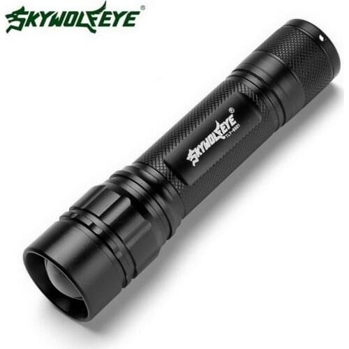 Skywolfeye Flashlight Focus 3000 Lumens 3 Modes T6 LED 18650 Flashlight Torch Lamp Powerful