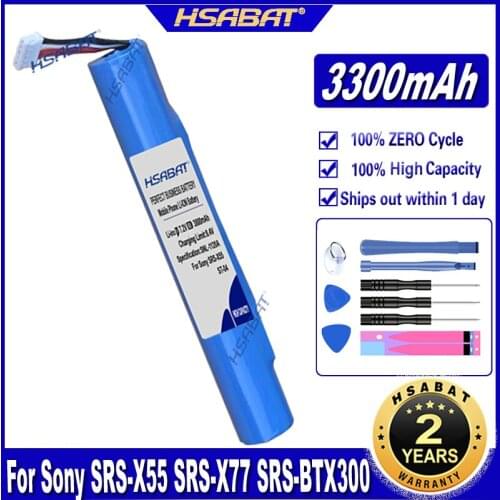 HSABAT 5 wires SRS-X55 SRS-X77 SRS-BTX300 3300mAh Battery for Sony SRS-BT500 SRS-X55 SRS-X77 SRS-BTX300 Player Batteries