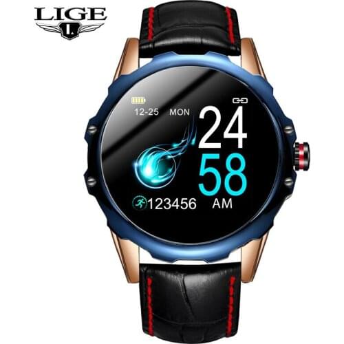 LIGE New Smart watch Men and Women Sports Waterproof Heart rate Blood pressure sSeep Smart watch Fitness tracker Android iOS