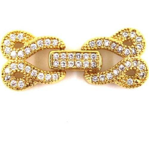 Copper Connection Gold Plated Clasps Accessories DIY Jewelry Making Findings For Handmade Woman Pearl Necklace Bracelet Gifts