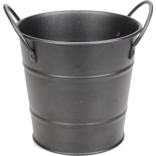Creative Mini Ice Bucket French Fries Storage Bucket For Restaraunt Home Black Food Snacks Container Organizer Kitchen Honest