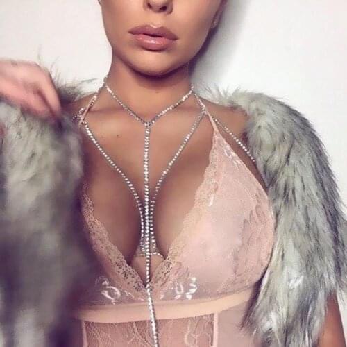 Fashion women sexy Rhinestone body chain bra jewelry exquisite shining crystal Sexy Beach Bikini Underwear Party accessories