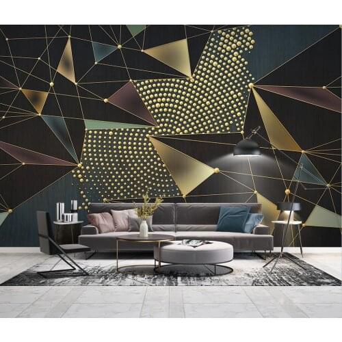 Custom 3D Wall Murals Wallpaper Abstract Stereoscopic Geometric lines Modern Living Room TV Background Photo 3d wallpaper Mural