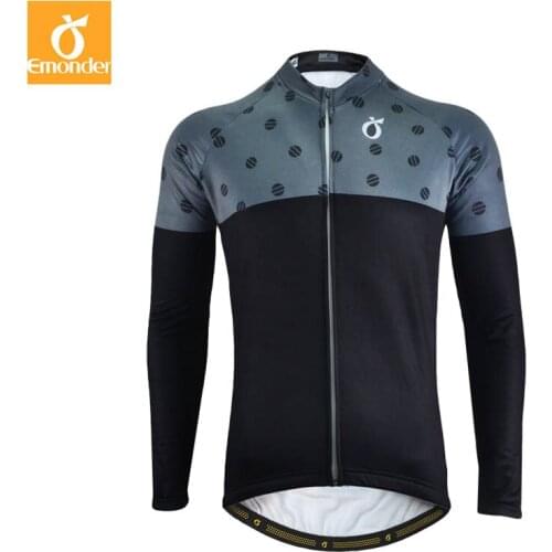 EMONDER 2019 New Quality Winter Spring Thermal fleece Reflective Cycling Jersey long sleeve Cycling clothing Classic cool design
