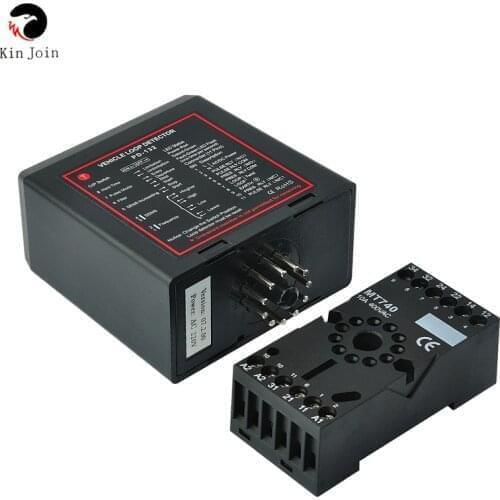 KINJOIN 220V 110V 12V 24V Single Channel Inductive Loop Detector Vehicle For Automatic Barrier Boom Gate Opener