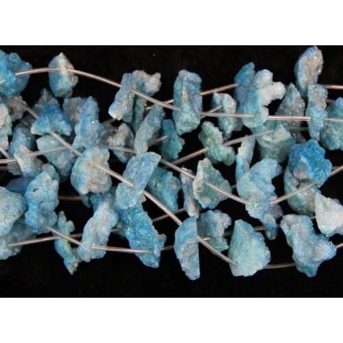 Sky Blue Druzy Gems Stone Quartz Stone Pendant Neckace 15mm Each Druzy Crystal Rock Gems Necklace