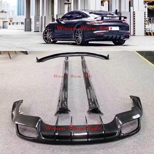 For 971 carbon fiber car Front Bumper Lip Splitter rear diffuser spoiler side skirts apron for Porsche Panamera 971 car body kit