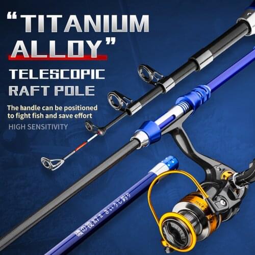 Portable Titanium Alloy Luminous Soft Tip Rock Carp Rod Telescopic Sea Fishing Spinning Carbon Ultralight Raft Fishing Pole