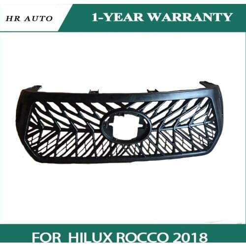 FIT FOR HILUX ROCCO 2018 PICKUP CAR MATTE BLACK MODIFIED RACING GRILLE GRILL MESH MASK TRIMS COVER GRILLS