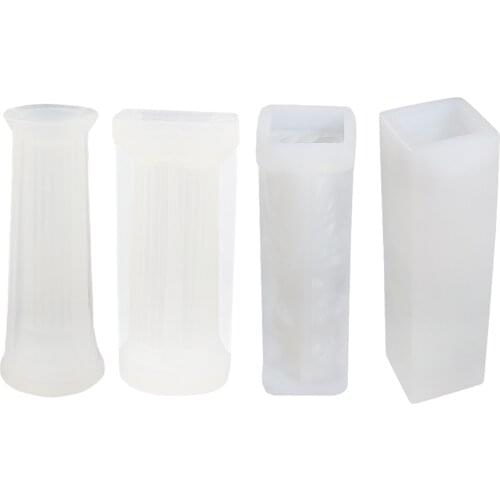 DIY Roman Retro Candle Clay Silicone Mold Marble Pillar Fragrance Candle Mould Handmade Statue Of Liberty Resin Casting Mold