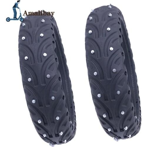 Electric Scooter Snow Tire Ice Tyre for Xiaomi M365 1S M365 Pro 2 Scooter Non-Pneumatic Solid Tire Shock Absorber Non-slip Tyre