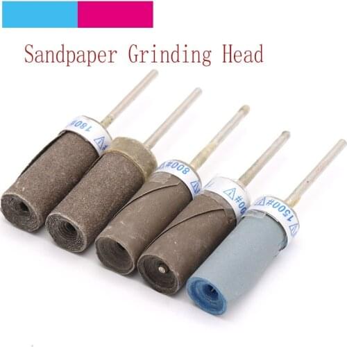 10pcs Sanding Bands Sandpaper Grinding Wheels Head 2.35mm Shank For Dremel Electric Drill Accessoriess Abrasive Rotary Tools