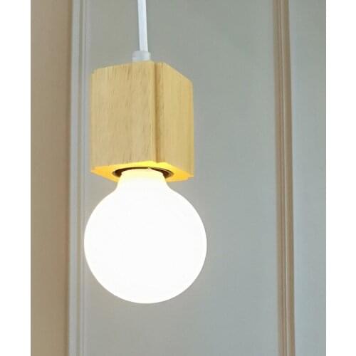 Nordic Pendant Light Woden Pendant Lamp For Home Lighting Modern Hanging Lamp Aluminum Lampshade LED Bulb Kitchen Light E27