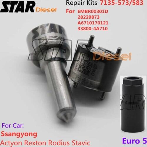 Nozzle L374PBD L374PRD Injector Valve 9308-625C Repair Kit 7135-573/583 For Ssangyong Actyon Rexton Rodius Stavic 33800-4A710