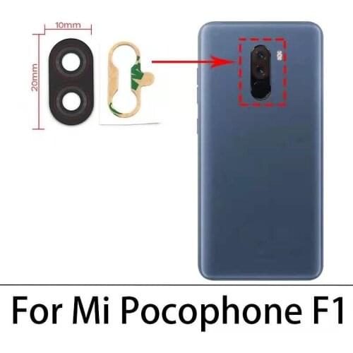 2PCS/Lot,Rear Back Camera Glass Lens Cover For Xiaomi POCO F1 F2 Pro Poco X2 X3 With Sticker Adhesive Replacement Parts