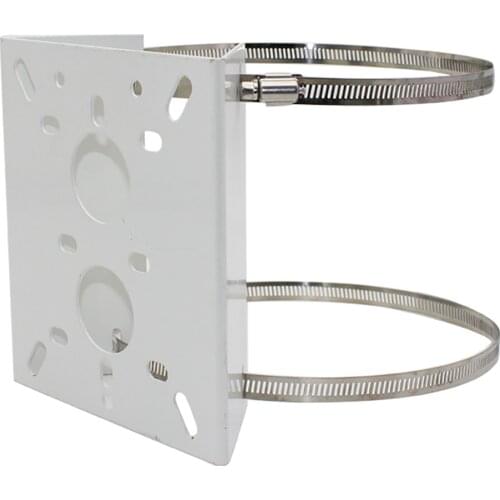 Hikvision Dahua Surveillance CCTV Camera Universal Bracket Outdoor Pole Mount Stand Steel Flat Plate Hoop