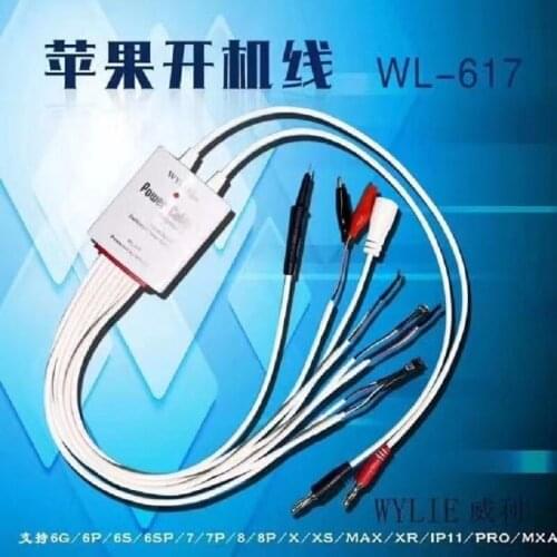 Wylie WL-617 Original IC Service Dedicated Power On Cable for iPhone 6G-11 Pro Max Boot Testing Cable with Probe DC Power Supply