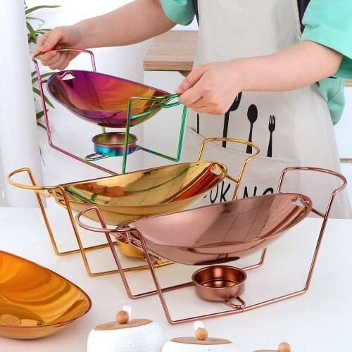 Yuanbao dry pot stainless steel alcohol pot heating furnace new creative furnace seat kitchen accessories cooking cooking