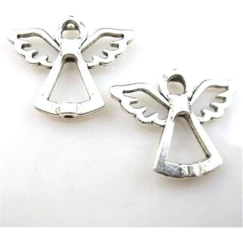 10pcs 10307 Charms Angel 28*22mm Antique Making Spacers Beads Pendant fit Vintage Tibetan Silver DIY Handmade Bracelet Necklace
