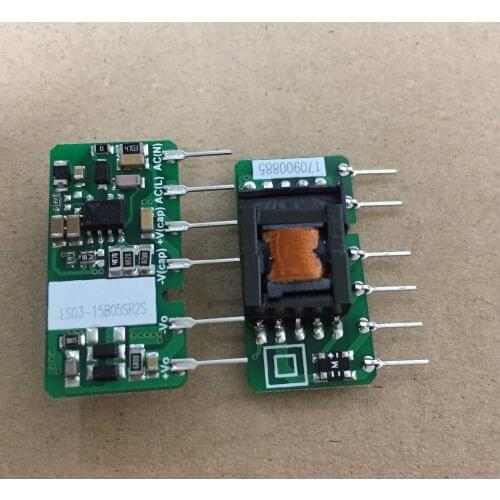 2pcs 3W AC DC Converter LS03-15B05SR2S IC Components 3W 5V,35X18X11MM,SMD AC-DC Power Supply Module