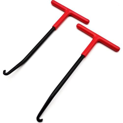 2 Pieces Metal Exhaust Spring Hook Puller T-Handle Tool For Motorcycle
