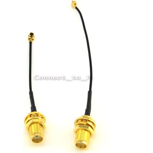 2 Pcs Extension Cord Didfferent Length Nut Bulkhead SMA Jack to Ufl./ipx Extension Connector Pigtail 1.13 Cable