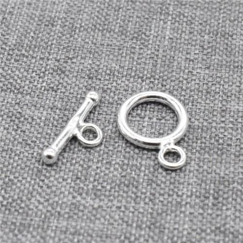 4pcs of 925 Sterling Silver Plain Toggle Clasps for Necklace Bracelet