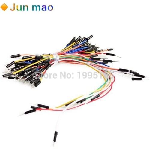 65pcs=1set Jump Wire Cable Male to Male Jumper Wire for A rduino Breadboard 65 jump wires 65pcs jumpers Hot