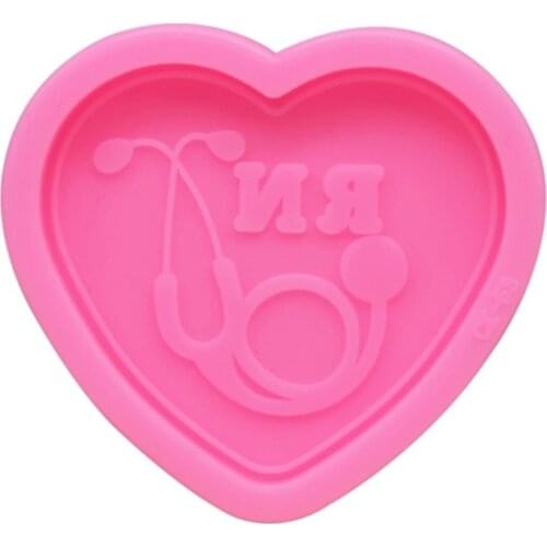 Love Heart Keychain Epoxy Resin Mold DIY Crafts Jewelry Pendants Silicone Mould AXYD