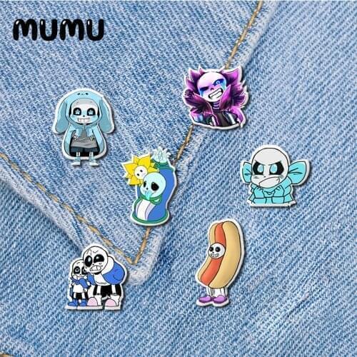 2020 New Sans Undertale Game Lapel Pin Tutorial Acrylic Brooch Handmade Epoxy Pins Jewelry For Shirt Bag Badge
