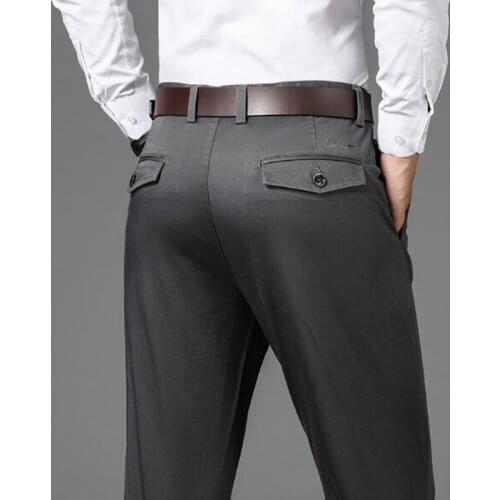 Man Trousers Formal Business Male Straight Slim Casual For Four Seasons Men Straight Pants