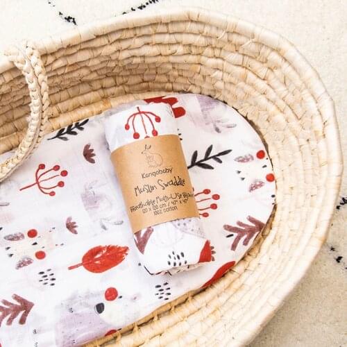 Kangobaby #My Soft Life# New Design Fashion Print Cute Muslin Swaddle Blanket