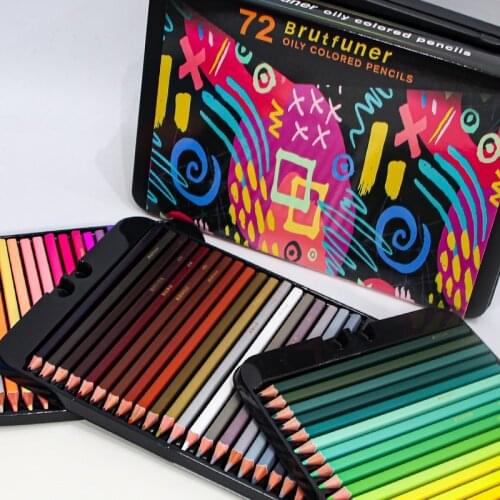 Colored Pencils Professional Set of 72/120/180 Colors Soft Wax-Based Cores Ideal for Drawing Art Sketching Shading in Box